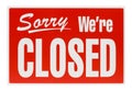 Red Closed Sign Royalty Free Stock Photo