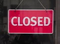 red closed sign Royalty Free Stock Photo