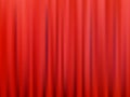 Red closed theater curtain. Abstract vector background