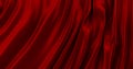 red cloth, luxury smooth background, wave silk satin,