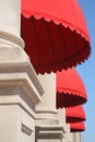 Red Cloth Parasols