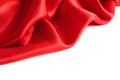 Red cloth on a white background