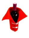 Red clothed wine for Christmas, New Year's Eve Royalty Free Stock Photo