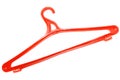 Red clothes hanger. Isolated Royalty Free Stock Photo