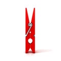 Red clothes pin. Closed standing Royalty Free Stock Photo