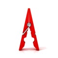 Red clothes pin. Opened standing Royalty Free Stock Photo