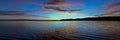 Red Cloud coastal ocean sunrise seascape. Queensland