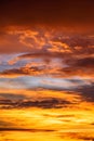 Red cloud disappear in the hot sunset time Royalty Free Stock Photo