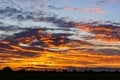 Red cloud disappear in the hot sunset time Royalty Free Stock Photo