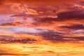 Red cloud disappear in sunset time Royalty Free Stock Photo