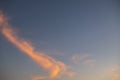 red clouds and the moon at sunset