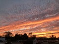 Red Clouds Over the City In San Bruno CAlifornia