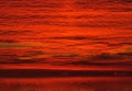 Red clouds on sunrise sky Royalty Free Stock Photo
