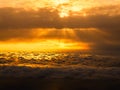 Red cloudscape above the sea Royalty Free Stock Photo