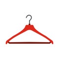 Red coat hanger flat icon