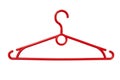 Red coathanger is on white, coat hangers is as single object, re