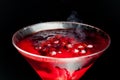 Red cocktail with bubbles Royalty Free Stock Photo