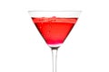 Red cocktail with bubbles Royalty Free Stock Photo