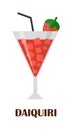 Red cocktail vector illustration. Royalty Free Stock Photo