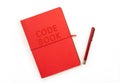 Red Code Book and red pen Royalty Free Stock Photo