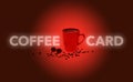 Red Coffee Card Royalty Free Stock Photo