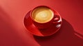 A red coffee cup.AI generated image Royalty Free Stock Photo
