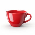 Realistic Red Cup On White Background - Vray Style Royalty Free Stock Photo