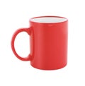 Red coffee cup or mug isolated Royalty Free Stock Photo