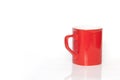 Red coffee-cup on a white background Royalty Free Stock Photo