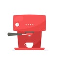 Red coffee machine