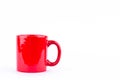 Red coffee or tea cup on white background drink isolated Royalty Free Stock Photo