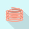 Red coil icon, flat style Royalty Free Stock Photo