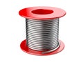 Red coil with wire.