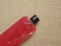 Red bodywash bottle