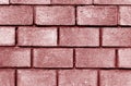 Red color brick wall pattern. Royalty Free Stock Photo