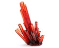Red color crystal cluster isolated on white background. 3D illustration Royalty Free Stock Photo