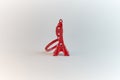 Red color Eiffel tower souvenir keychain. Royalty Free Stock Photo