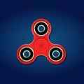 Red Color Fidget Spinner Toy Vector Royalty Free Stock Photo