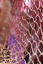 Red color fishing net Royalty Free Stock Photo