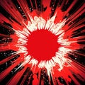 Retro Comic Book Style Red Supernova Explosion Vector