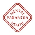 Mental disorder paranoia stamps