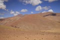 The red color of the landscapes of the Puna, Argentina Royalty Free Stock Photo
