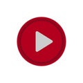 red color media play icon Royalty Free Stock Photo