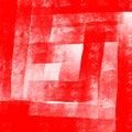 Red color painte strokes in grid structure