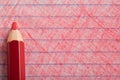 Red color pencil with coloring Royalty Free Stock Photo