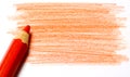 Red color pencil with coloring Royalty Free Stock Photo