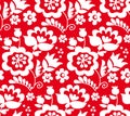 Red color traditional european Ukrainian ornament. r