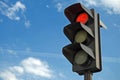 Red color on the traffic light Royalty Free Stock Photo