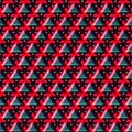 Red color triangle seamless pattern with grunge effect Royalty Free Stock Photo