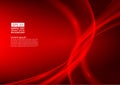Red color waves abstract background design. vector illustration Royalty Free Stock Photo